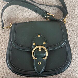 Coach Beat Leather Saddle Bag in Rain forest Green